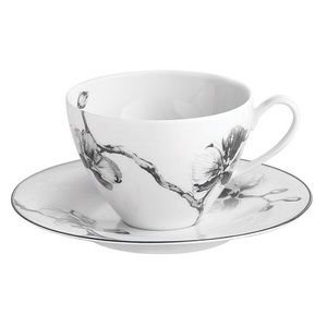 One Set of 2 Michael Aram Black Orchid Cup /Saucer